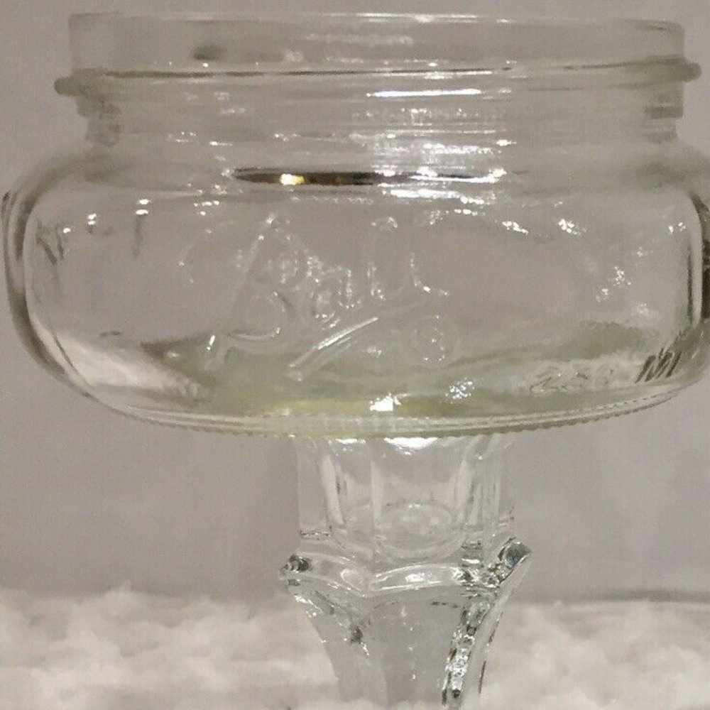 BALL MASON JAR WINE GLASS GOBLET STEM REDNECK WINE